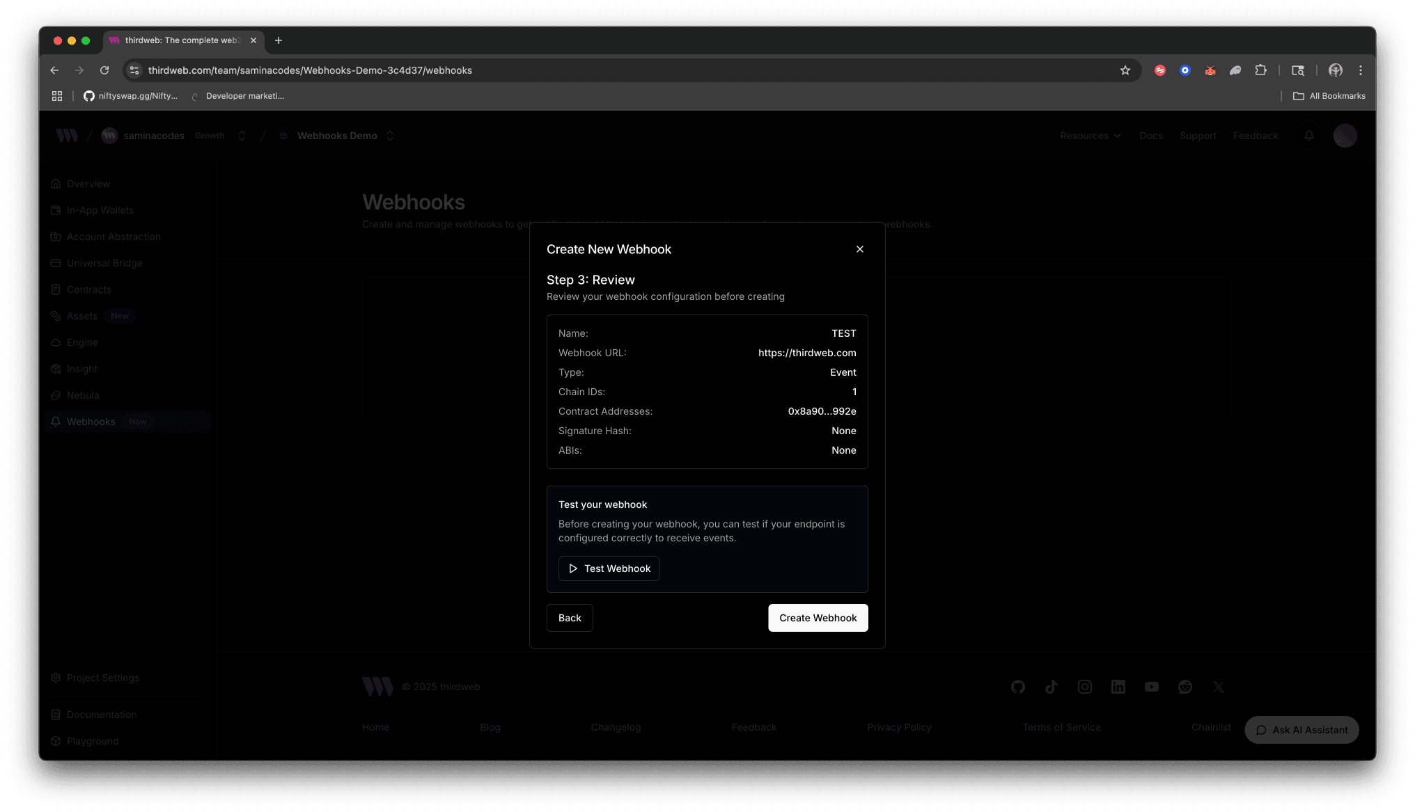 Test Webhook